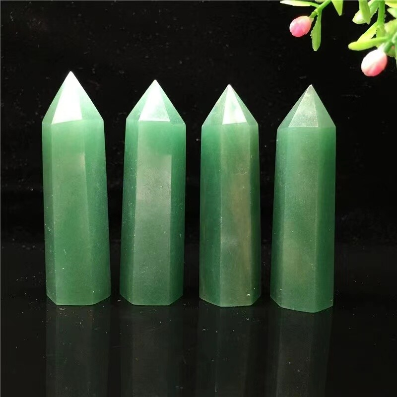 Natural Crystal Point Wand Tower Column Chakra Obelisk Quartz Healing Stone Rock