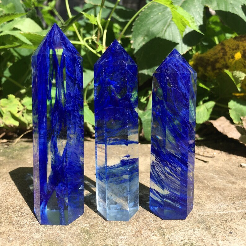 1kg Melting Stone Obelisk Quartz Crystal Wand Point Mineral Specimen Reiki Heal