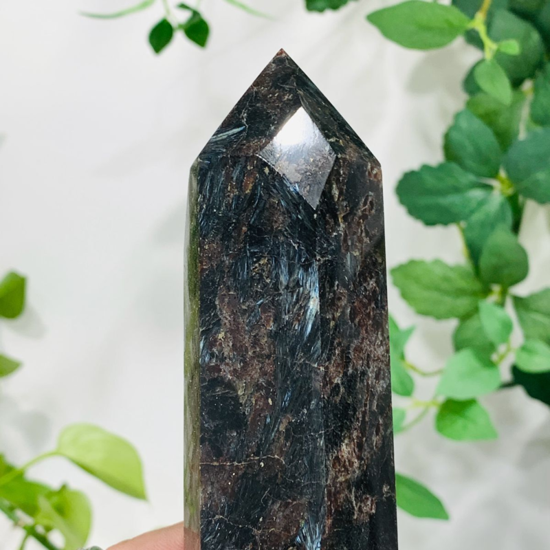 642g Natural Firework Stone Quartz Obelisk Crystal Wand Point Tower Healing