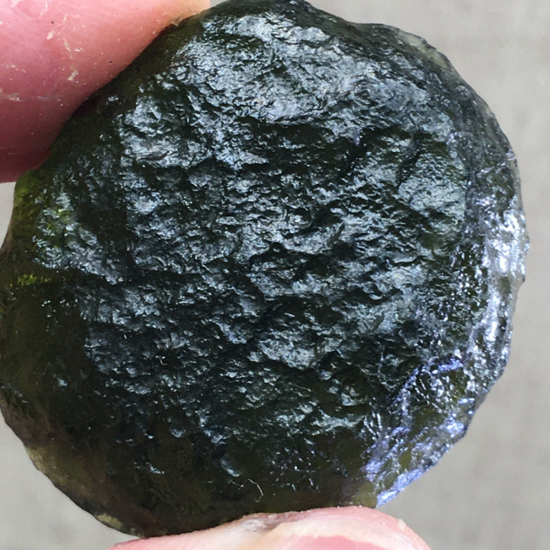 59.2Ct MOLDAVITE From Czech Republic From Meteorite Impact With Chips