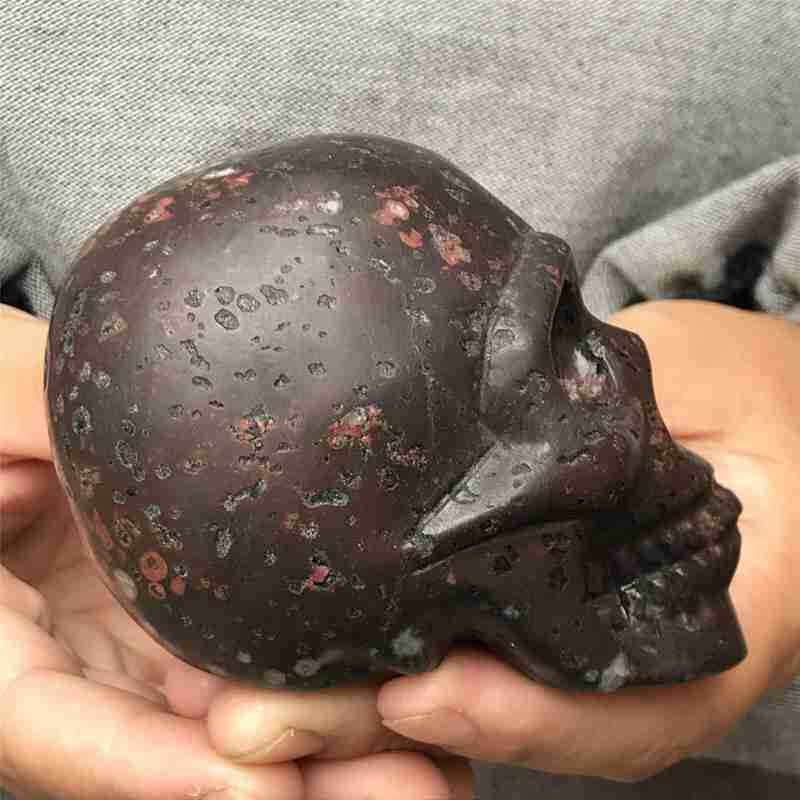 0.41Kg Natural unknown quartz skull carved Quartz Crystal skull Healing