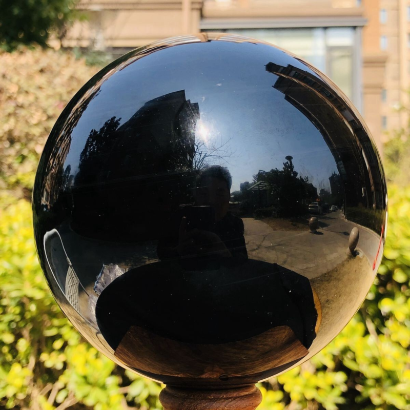 4.37LB Natural Beautiful Silver obsidian ball Quartz Crystal Sphere Healing 349