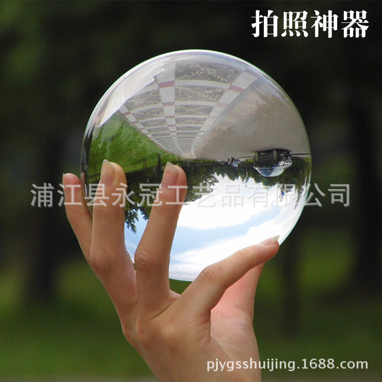 Transparent Crystal Ball Gathering Wealth, Happiness and AuspiciousK9Glass Photography Opening Gift Study Desk Decorations