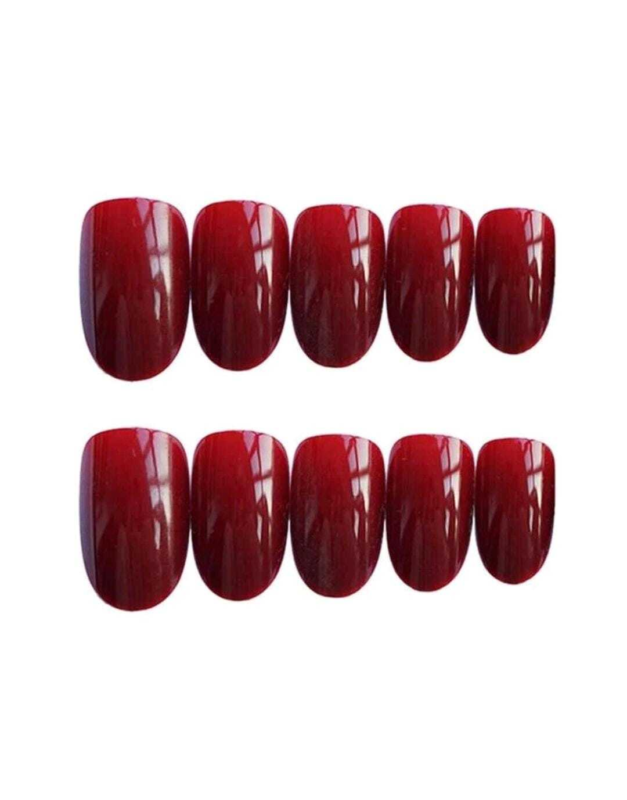 Press On Nails Short Oval Various Colours Nude False Fake Nail 24pcs With Glue