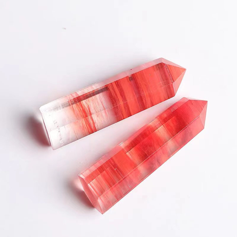 Natural Crystal Point Wand Tower Column Chakra Obelisk Quartz Healing Stone Rock