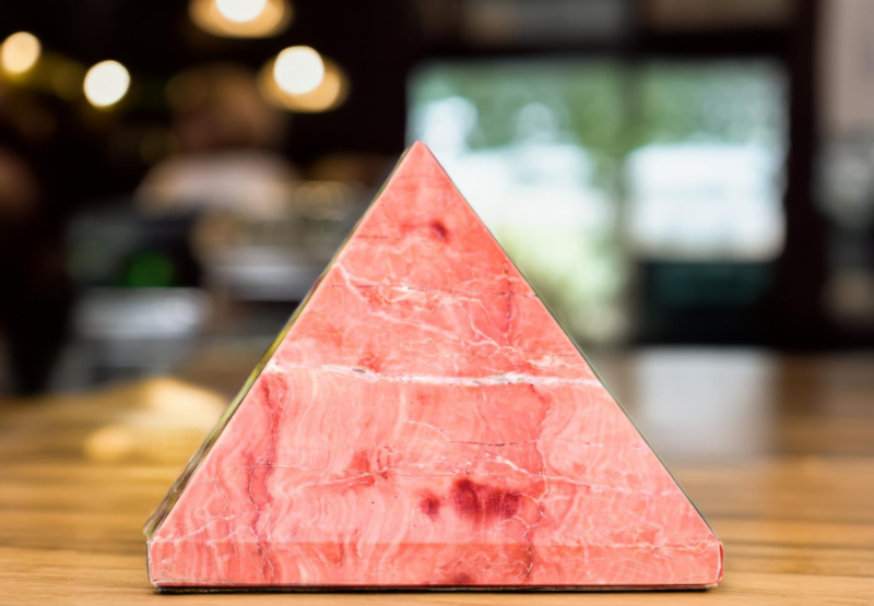 Pink Bustamite Pyramid - 19CM Healing Crystal for Chakra & Aura Balancing Spirit