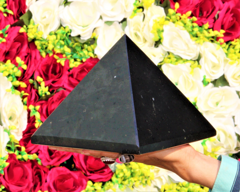 Giant 20CM Natural Black Tourmaline Stone Crystal Healing Energy Chakra Pyramid