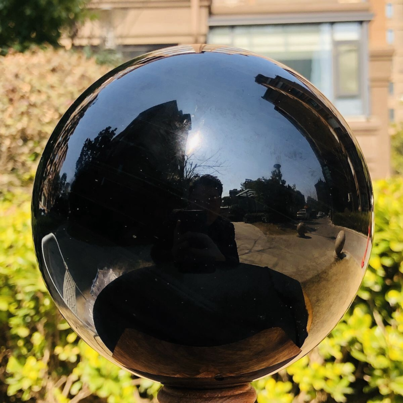 4.37LB Natural Beautiful Silver obsidian ball Quartz Crystal Sphere Healing 349