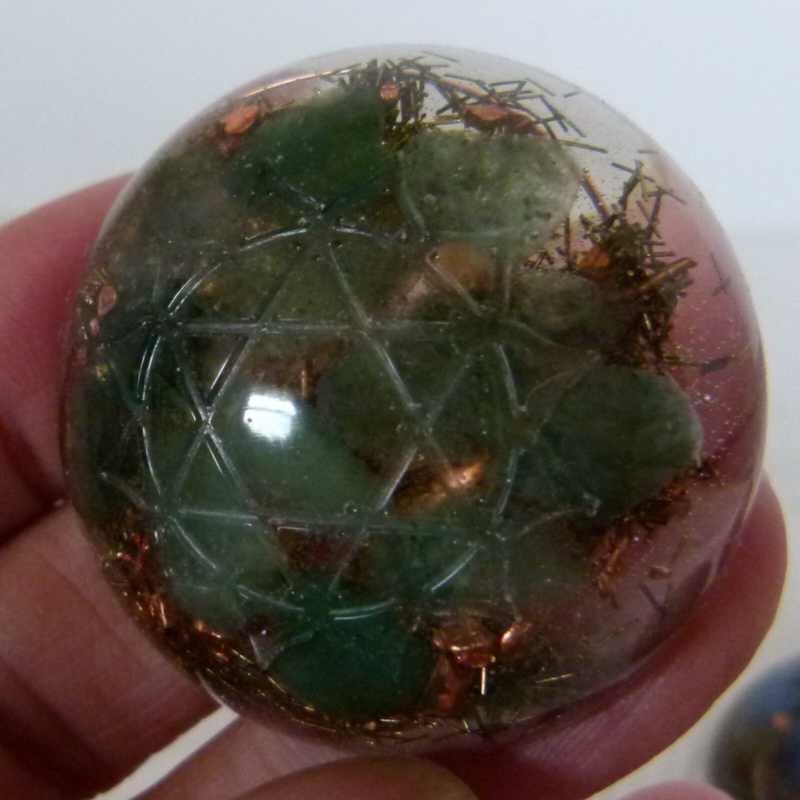 Set Of 7 Chakra Orgone domes For Reiki Healing chakra balancing w/chakra symbols