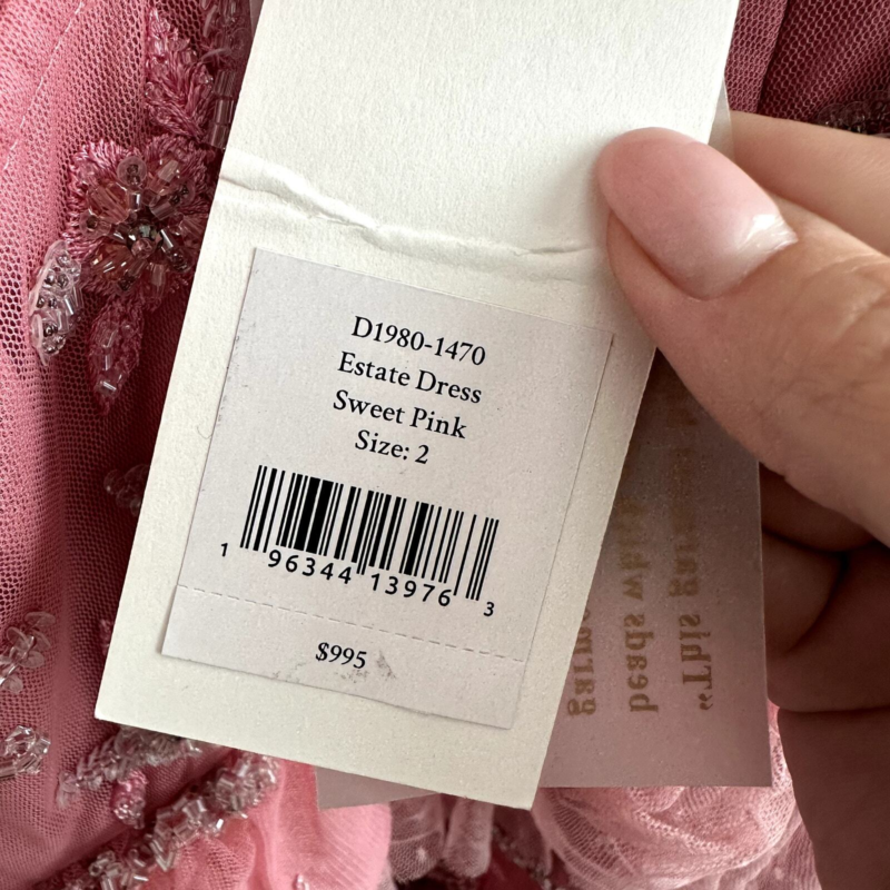 LoveShackFancy NEW NWT Estate Embellished Tiered Ruffle Maxi Dress Sweet Pink