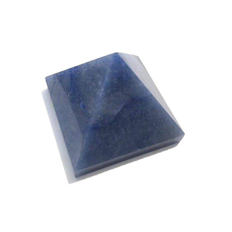 Natural Blue Aventurine Jasper Quartz Crystal Chakra Tower Pyramid Healing Decor