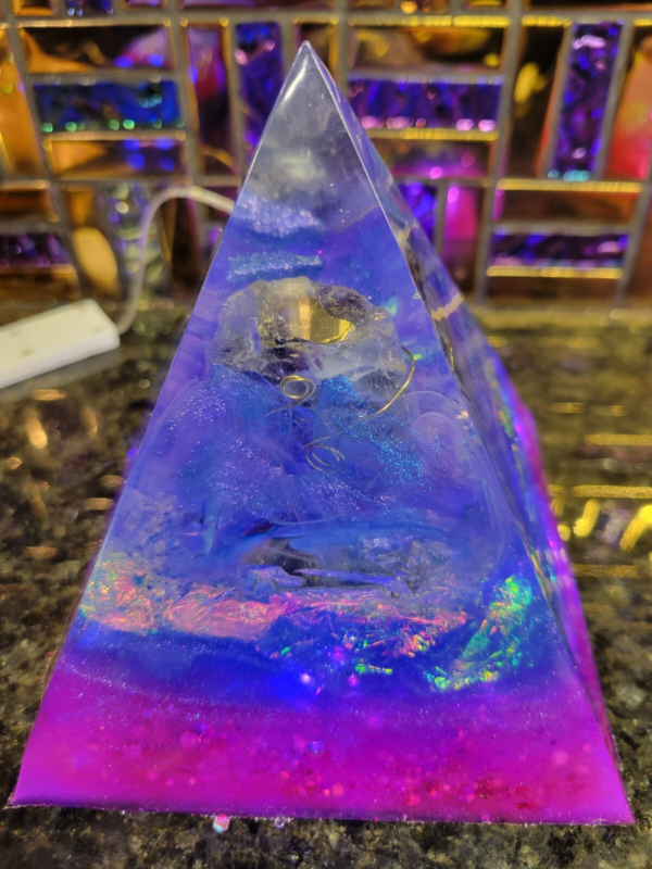 pyramid collection medium Fluorite Lights Up