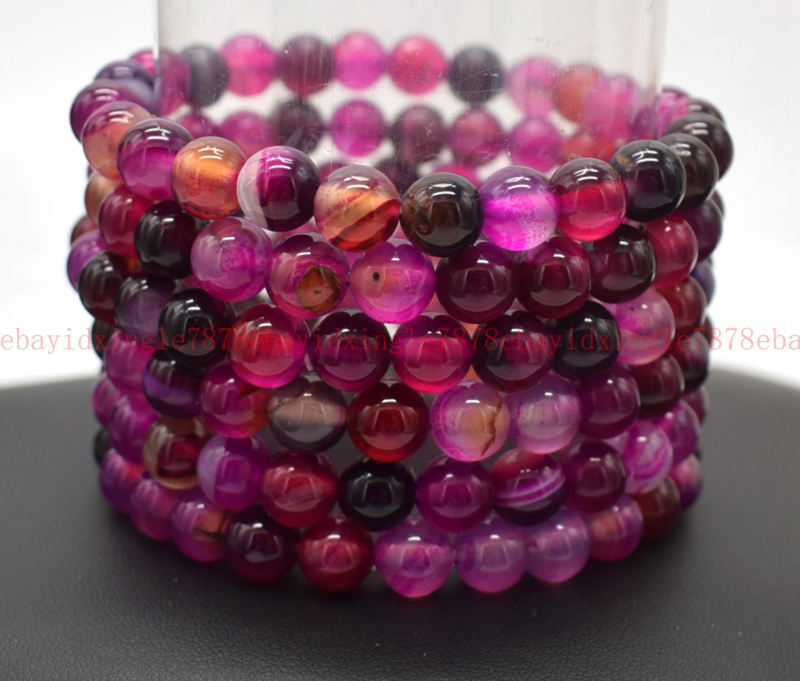 Wholesale Lots 6 Pcs 7.5" Natural Crystal Healing Gemstone Stretch Bracelet