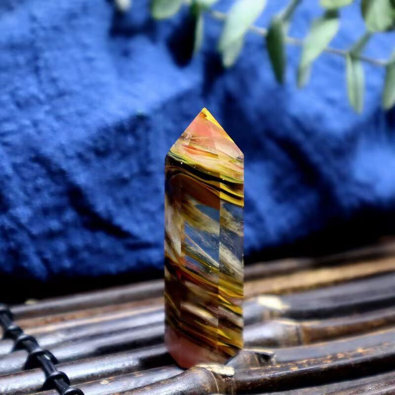 Natural Crystal Point Wand Tower Column Chakra Obelisk Quartz Healing Stone Rock