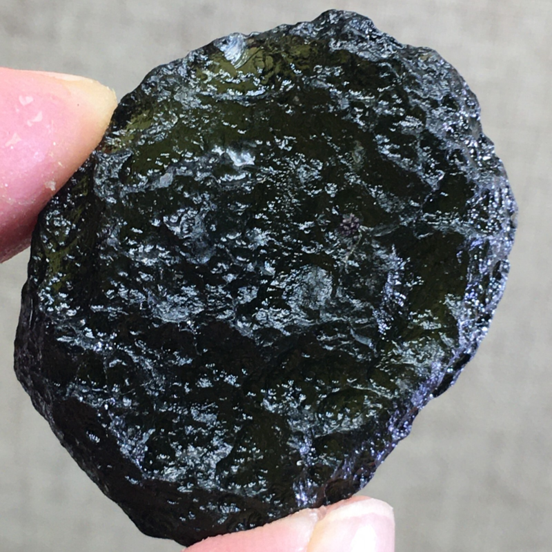 78.4Ct MOLDAVITE From Czech Republic From Meteorite Impact With Chips