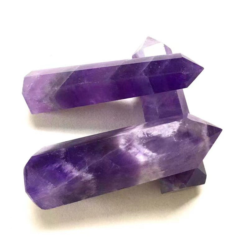 Natural Crystal Point Wand Tower Column Chakra Obelisk Quartz Healing Stone Rock