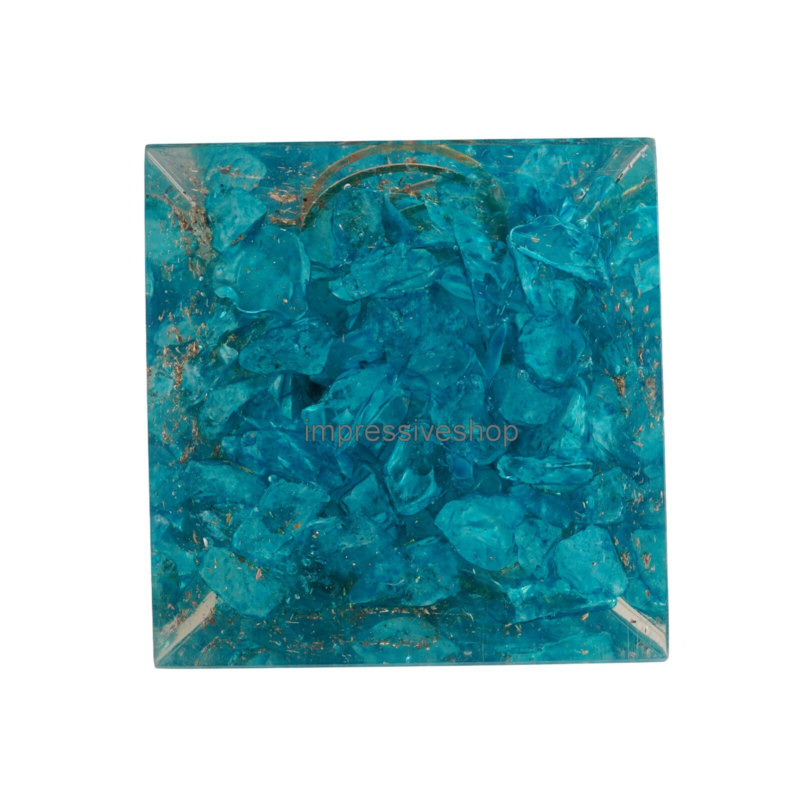 XL Apatite Orgone Pyramid Gemstone Reiki Crystal Healing Free Shipping