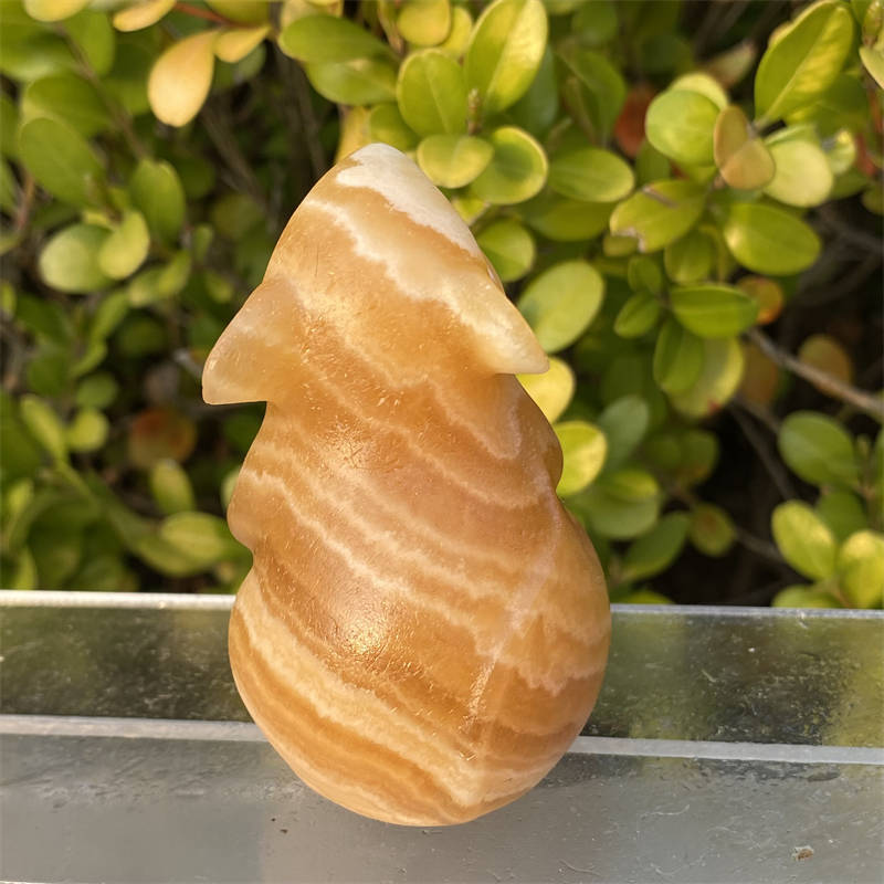 1pc Natural Calcite mouse carved Quartz Crystal stone skull Reiki healing