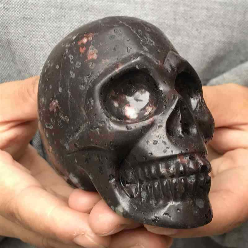 0.41Kg Natural unknown quartz skull carved Quartz Crystal skull Healing