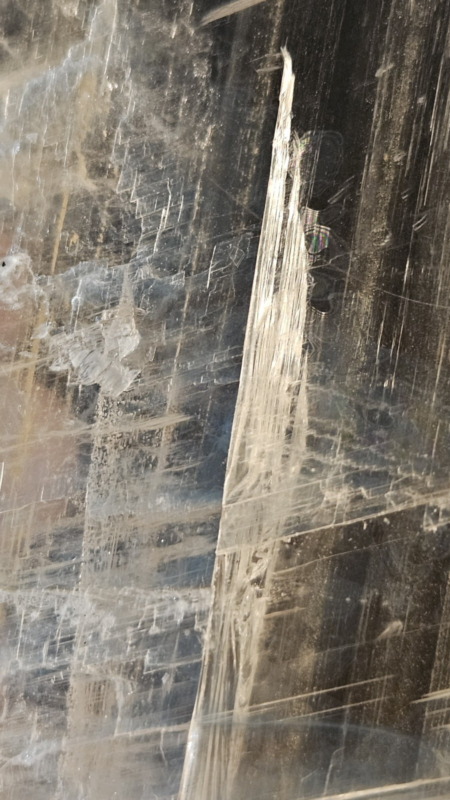609g Natural Selenite Crystal Slab, Raw Phantom Slice, Gypsum Plate, Chakra