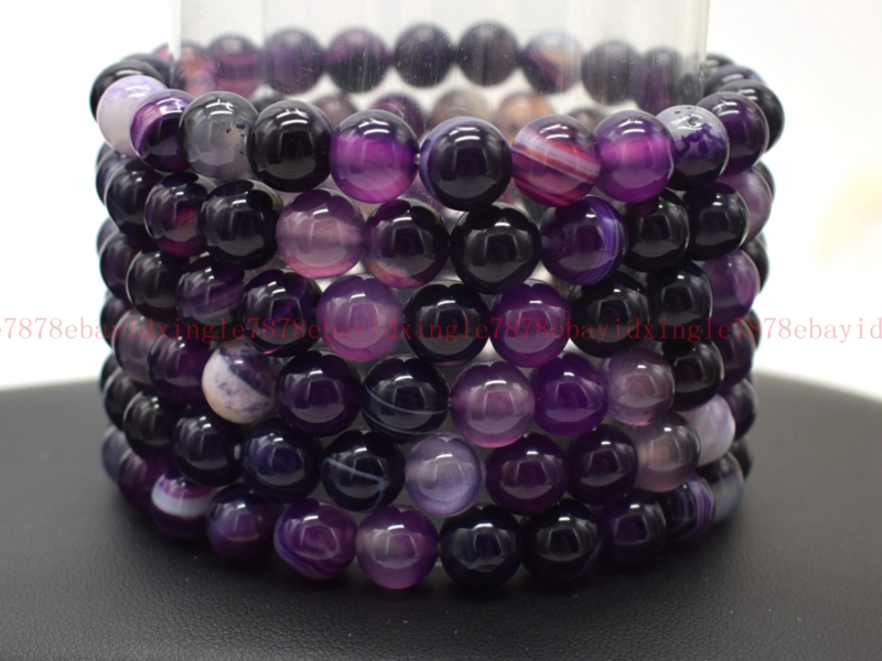 Wholesale Lots 6 Pcs 7.5" Natural Crystal Healing Gemstone Stretch Bracelet