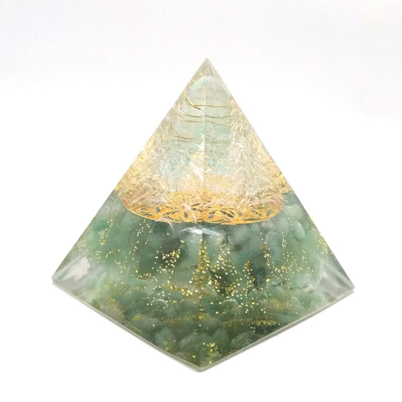 Crystal Orgone Pyramid Chakra Meditation Energy Generator Orgonite Healing Reiki