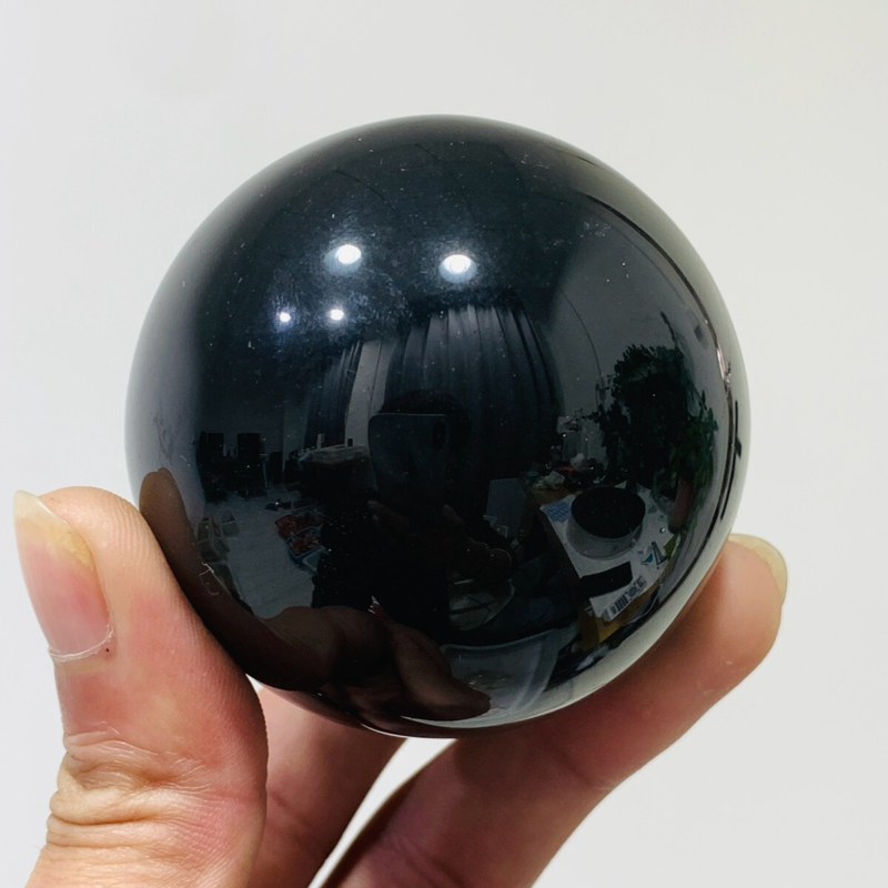 266g Natural Obsidian Quartz Ball Crystal Sphere Meditation Energy Healing