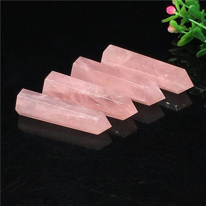 Natural Crystal Point Wand Tower Column Chakra Obelisk Quartz Healing Stone Rock