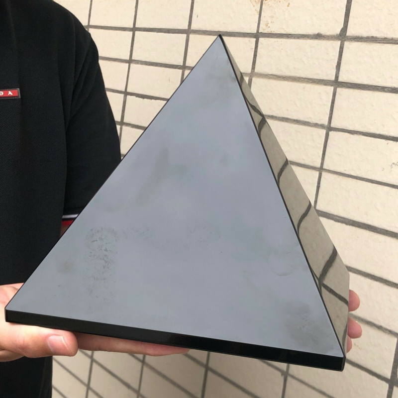 14.82LB Natural beautiful Obsidian Pyramid polished Reiki Stone Healing