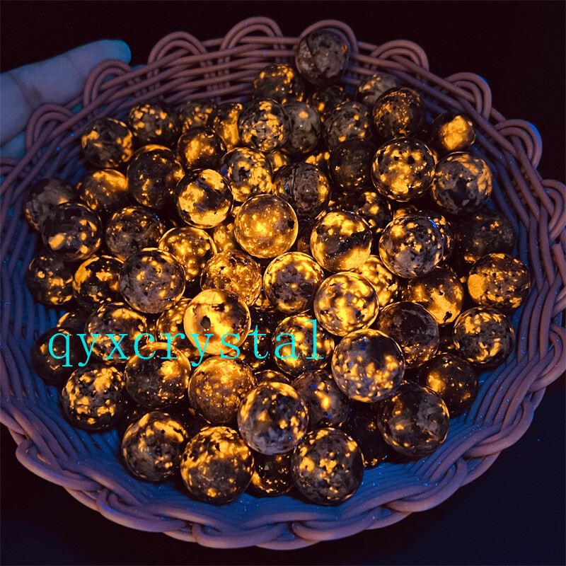5pcs Natural Yooperite Ball Flame's stone 17mm+ sphere quartz crystal Healing
