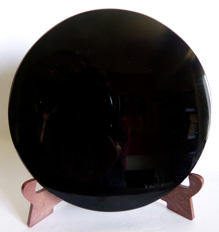 Obsidian mirror - 12 cm- 320 g