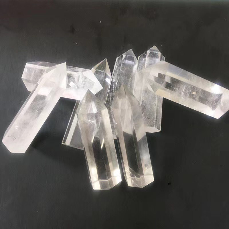 Natural Crystal Point Wand Tower Column Chakra Obelisk Quartz Healing Stone Rock