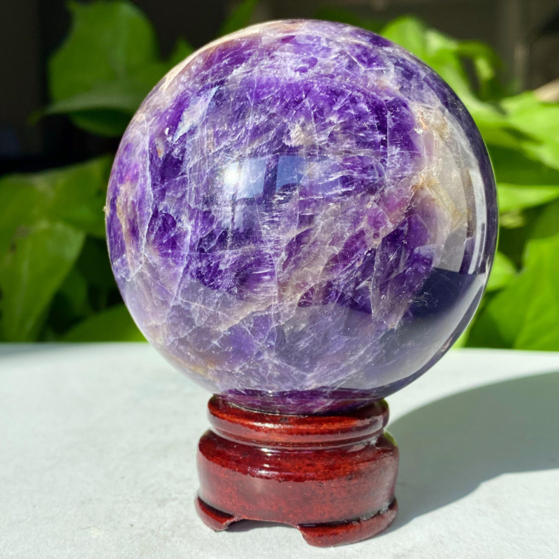 1.27LB Rare High Quality Purple Dream Amethyst Quartz Crystal Sphere Healing Bal
