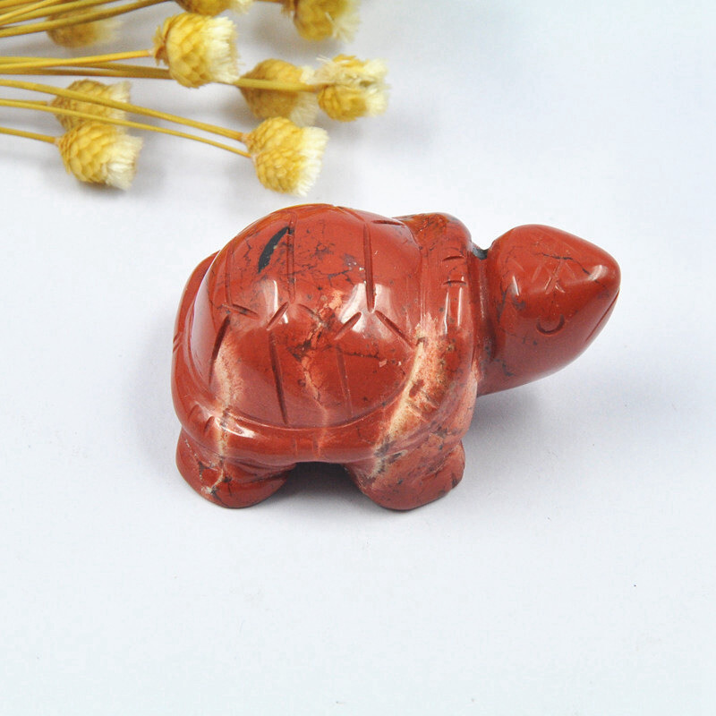 Natural Quartz Crystal Carved Longevity Tortoise Healing Gemstone Animal Turtle