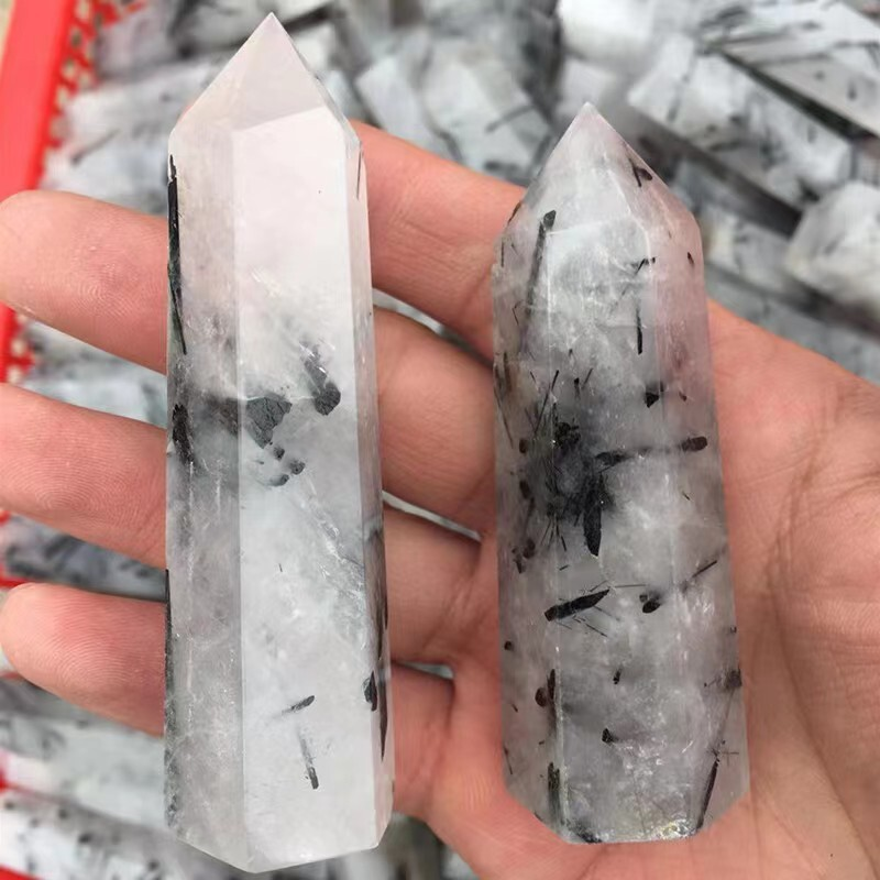 Natural Crystal Point Wand Tower Column Chakra Obelisk Quartz Healing Stone Rock
