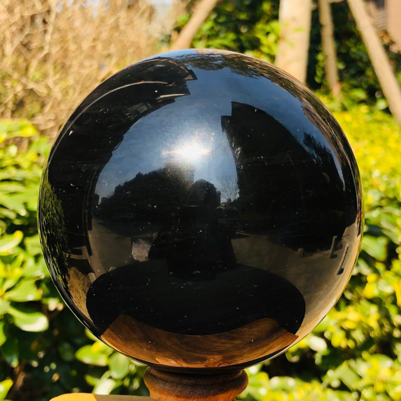2.99LB TOP Natural Silver Obsidian Sphere Crystal quartz Ball Healing 786