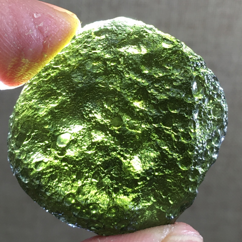 55.1Ct MOLDAVITE From Czech Republic From Meteorite Impact With Chips