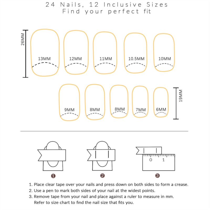 Retro Flowers False Nail Short Almond Autumn Press on Nails for Nail Art 24pcs