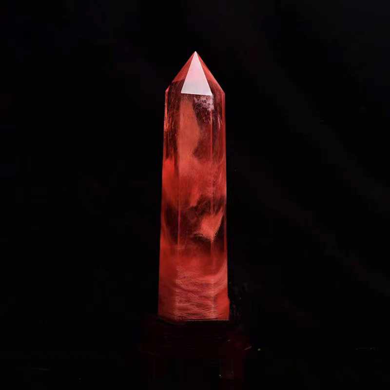 Natural Crystal Point Wand Tower Column Chakra Obelisk Quartz Healing Stone Rock