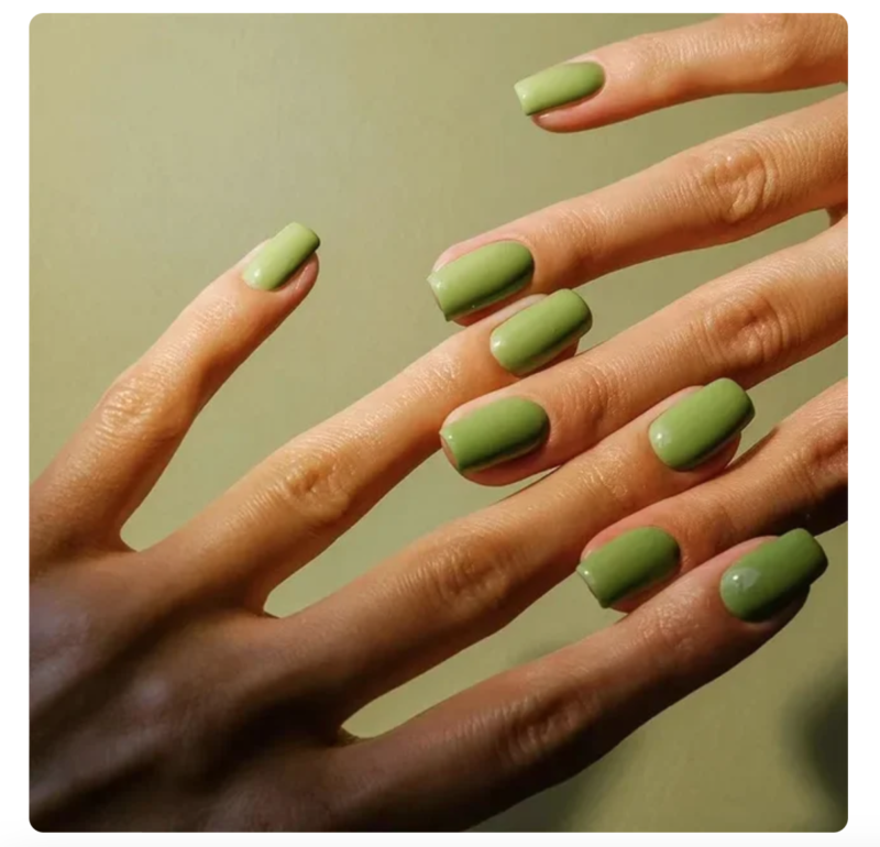24 Press On False Nails Sticky Tabs Reusable Mid Length Square Tips FULL COLOUR