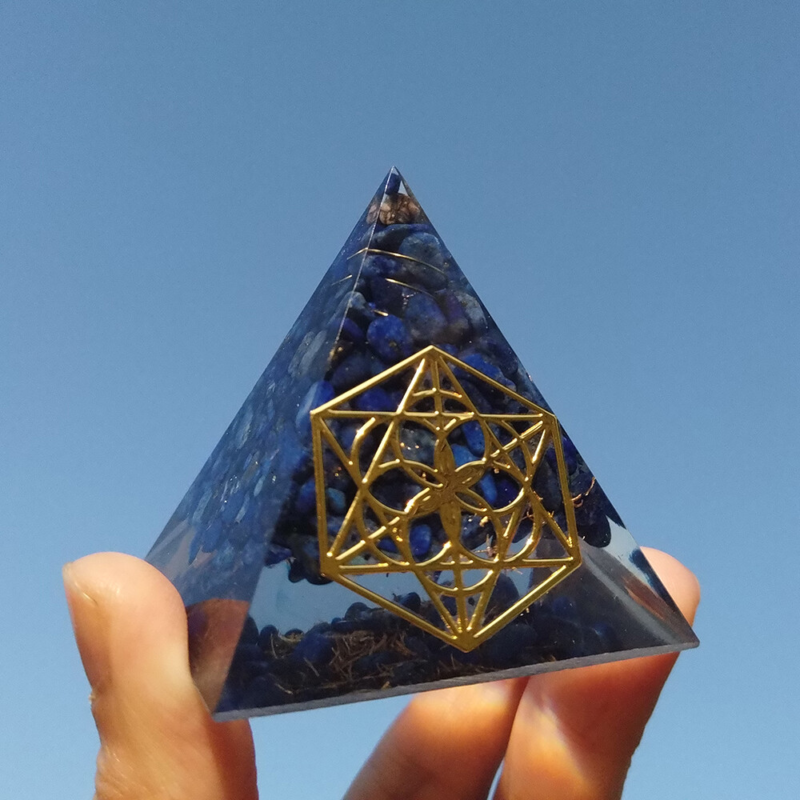 Crystal Orgone Pyramid Chakra Meditation Energy Generator Orgonite Healing Reiki