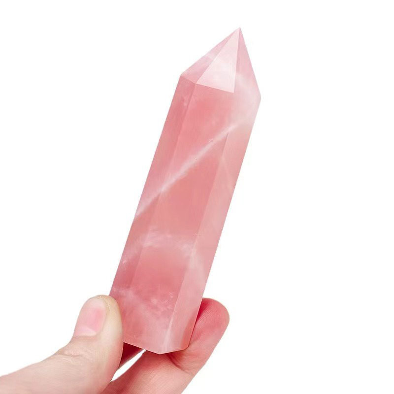 Natural Crystal Point Wand Tower Column Chakra Obelisk Quartz Healing Stone Rock
