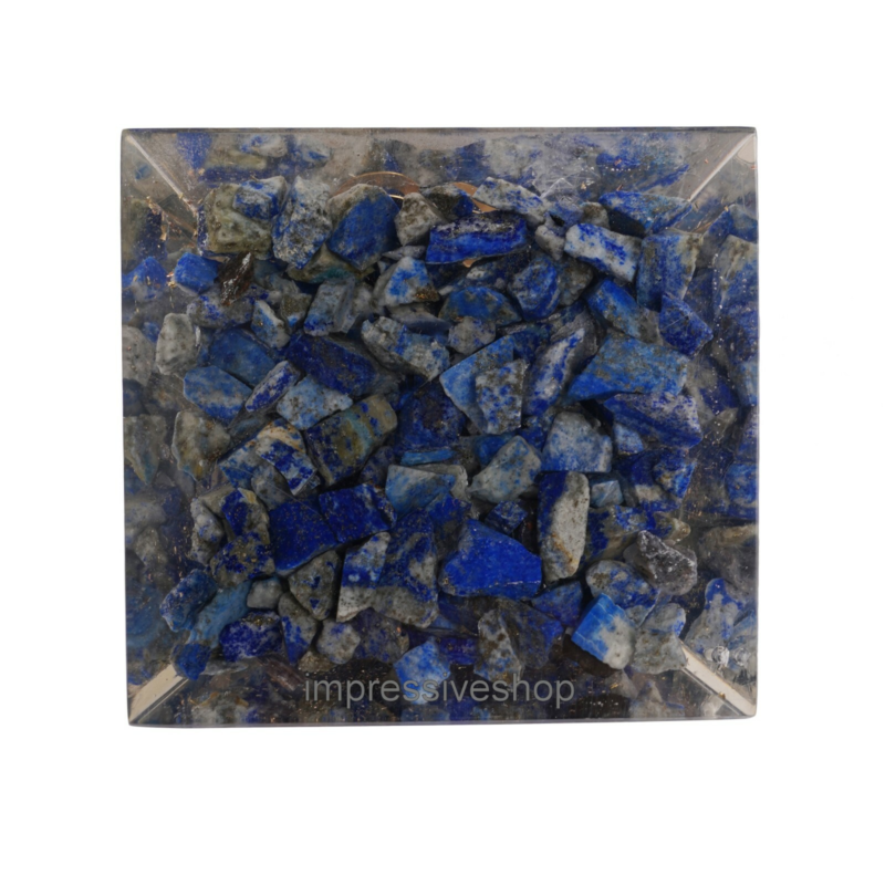 XL Lapis Lazuli Orgone Pyramid Gemstone Reiki Crystal Healing Free Shipping