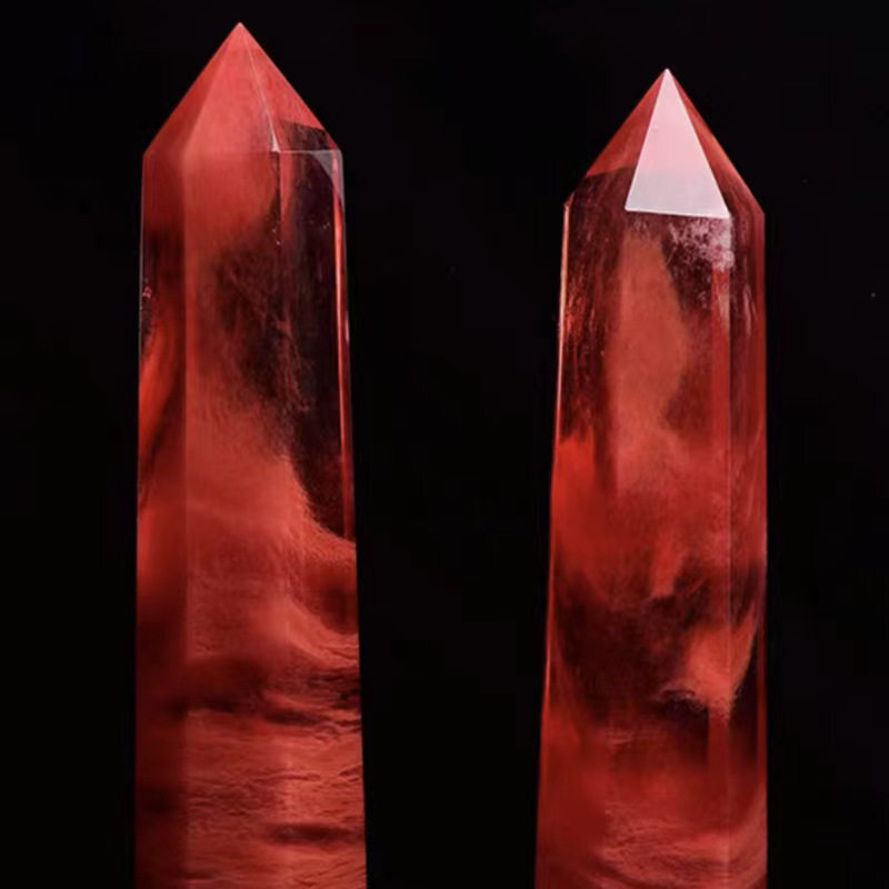 Natural Crystal Point Wand Tower Column Chakra Obelisk Quartz Healing Stone Rock