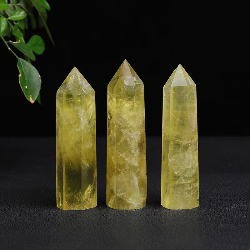 Natural Crystal Point Wand Tower Column Chakra Obelisk Quartz Healing Stone Rock