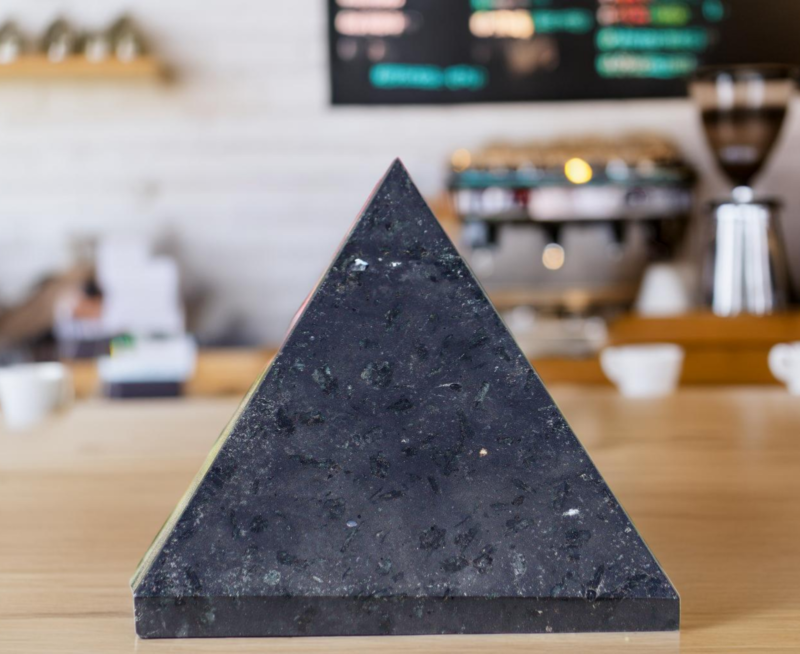 Black Tourmaline Pyramid 165mm - Protective Healing Crystal, Spiritual Chakra