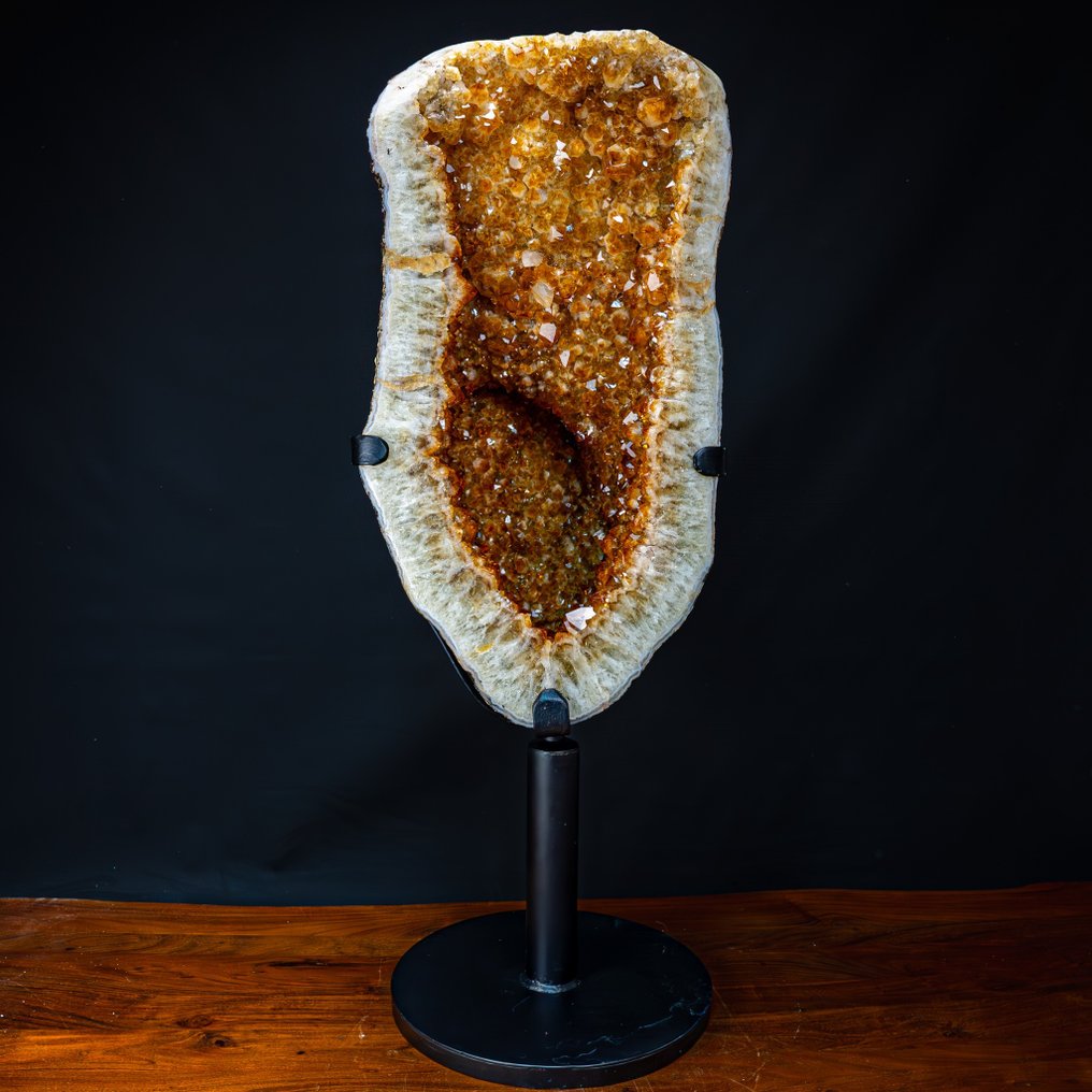 Unique massive Madeira citrine druse, In The Contemporary Interior- 88794 g