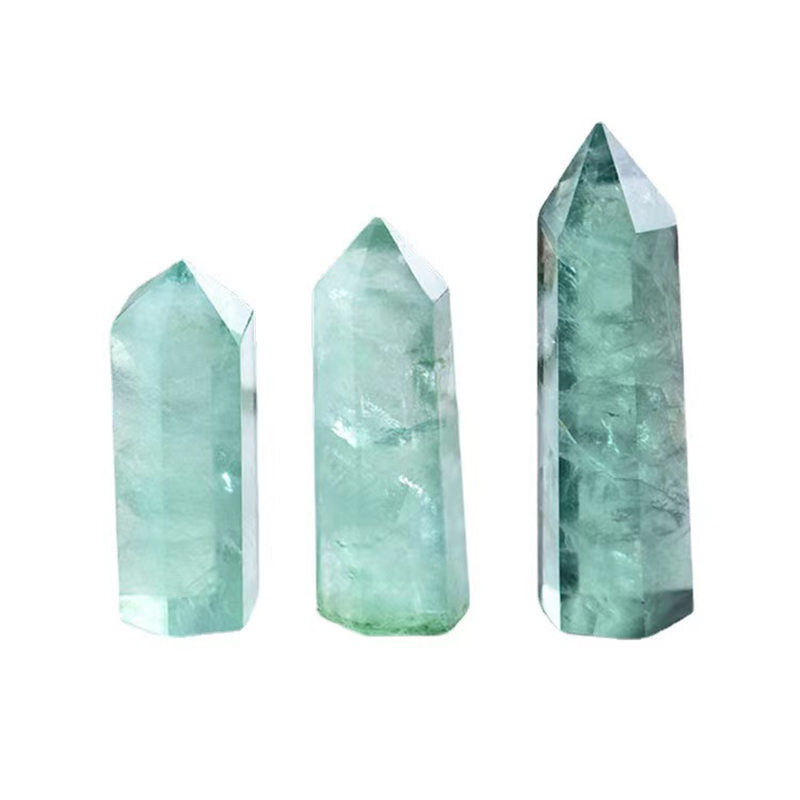 Natural Crystal Point Wand Tower Column Chakra Obelisk Quartz Healing Stone Rock