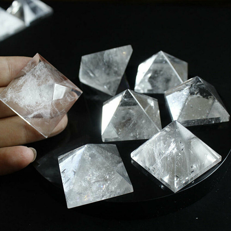 Natural Rare Clear Quartz Gemstone Crystal Energy Reiki Mineral Tower Pyramid