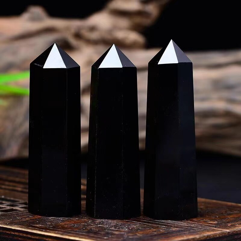 Natural Crystal Point Wand Tower Column Chakra Obelisk Quartz Healing Stone Rock